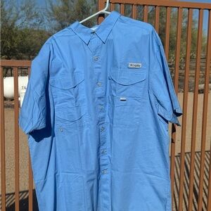 Columbia Blue Casual Button Down Shirt